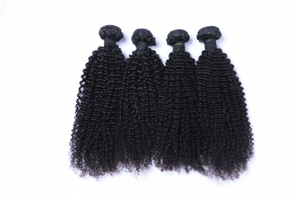 Kinky curl virgin Peruvian hair machine weft    ZJ0096